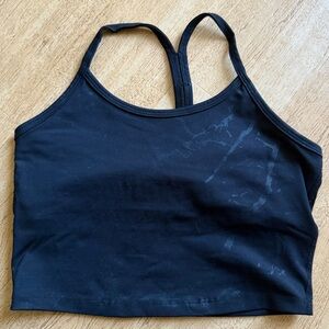 Beyond Yoga Slim Racerback Cropped Tank XS Black Marble